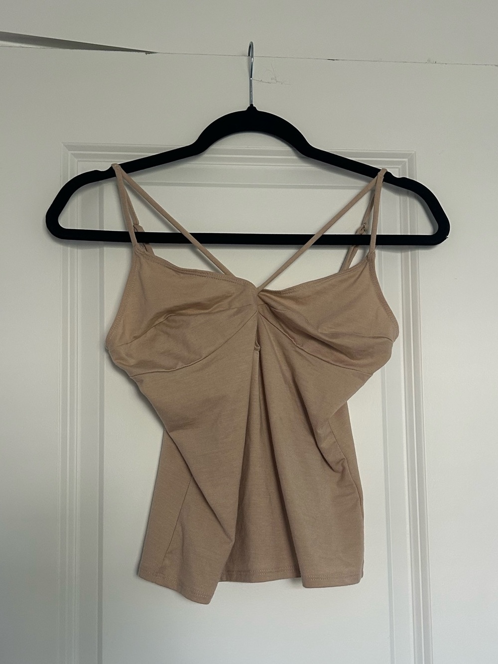 Reformation Nude Twist-Front Spaghetti Strap Camisole